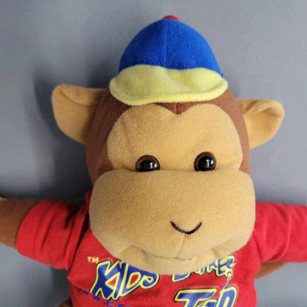 Kids‎ Express Train Monkey Plush Toy Brown Red Blue 14